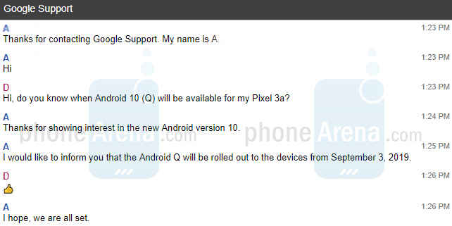 Android 10 release date