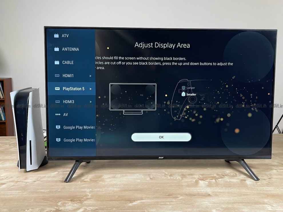 Acer TV HDMI input