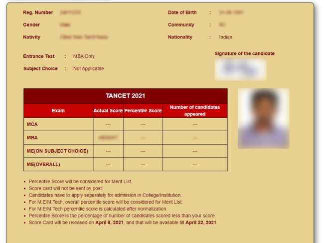 TANCET 2022 notification