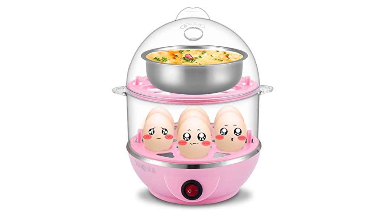 Double-layer egg cookers that can boil 14 eggs simultaneously
