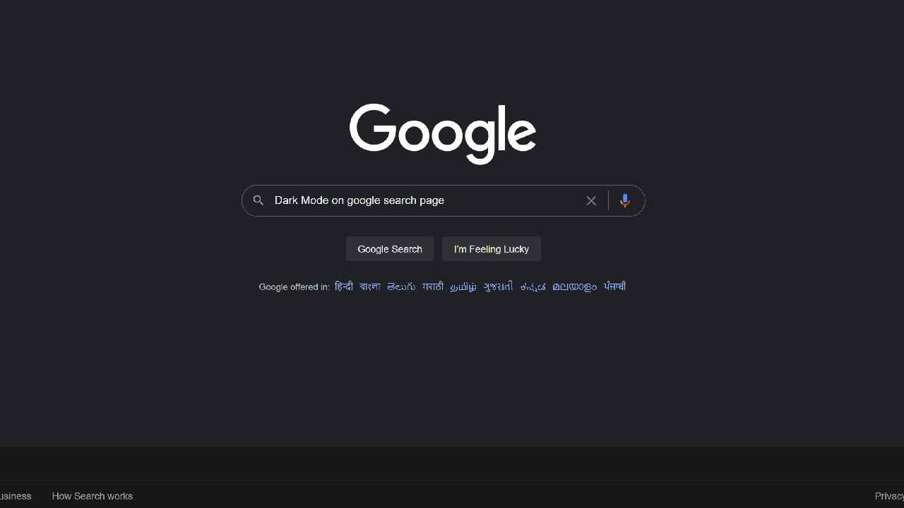 Google Search page finally receives a Dark Mode update