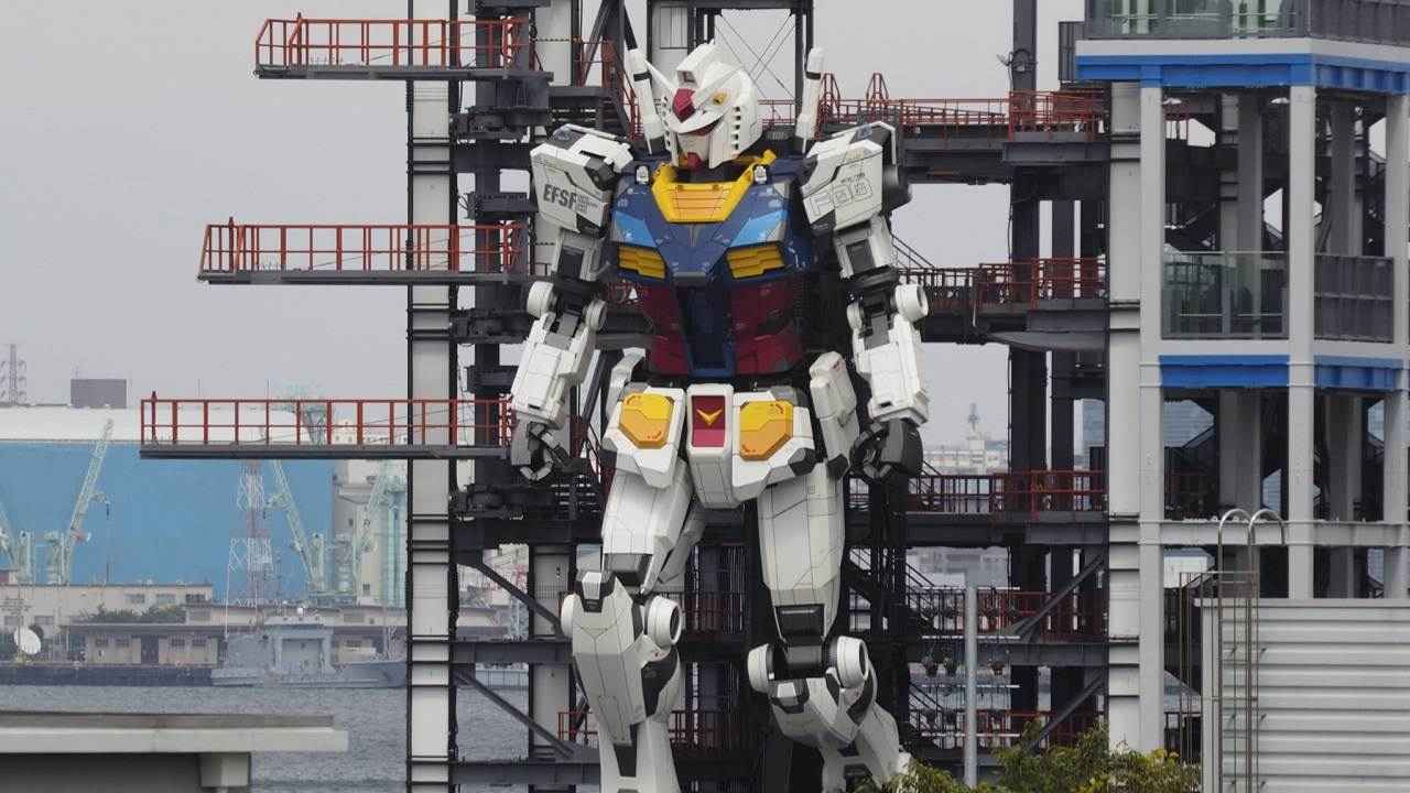 Life-sized Gundam robot takes its first steps in Japan