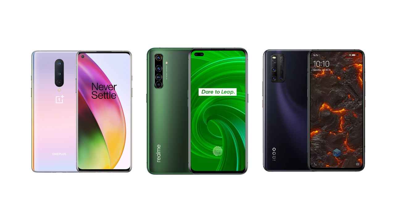 OnePlus 8 vs Realme X50 Pro vs iQOO 3: specifications, features, prices compared