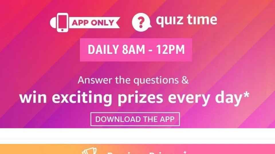 Amazon Daily Quiz