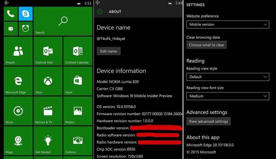 Latest Windows 10 build 10162 for phones leaked