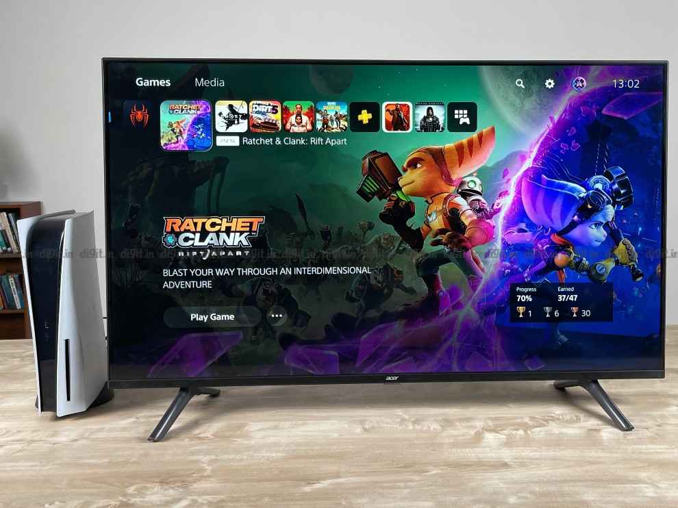 Acer TV PS5 gaming. 