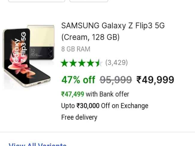 Bumper offer on Samsung Galaxy Z Flip 3