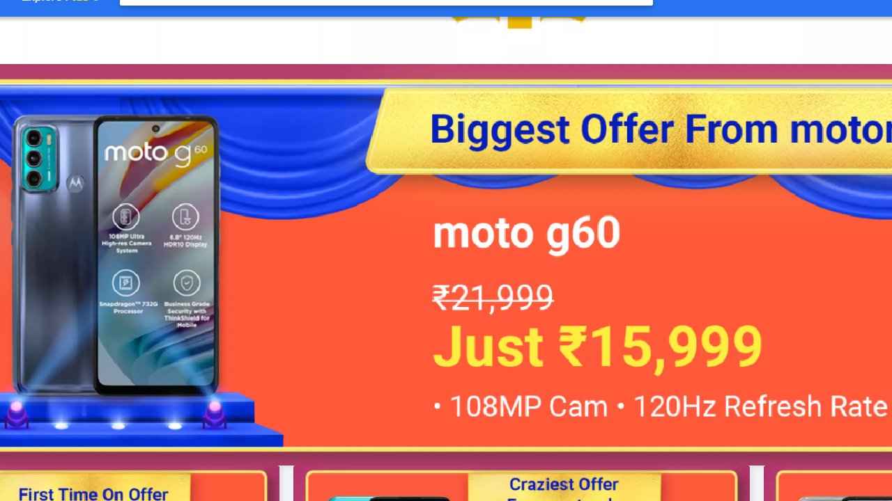 Flipkart offer on Moto G60