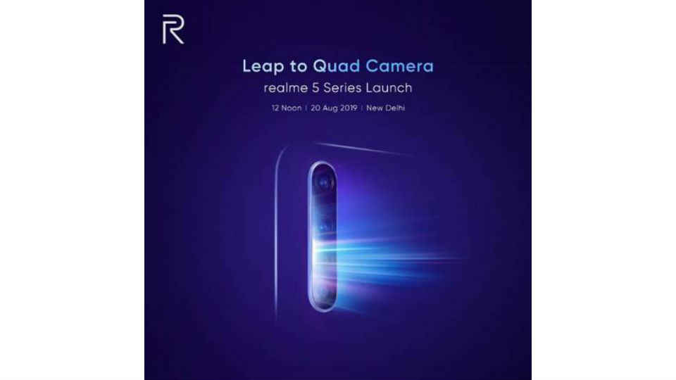 Realme 5 Pro के क्वाड कैमरा सेटअप में 48-MP सेंसर शामिल, 20 अगस्त को होगा लॉन्च
