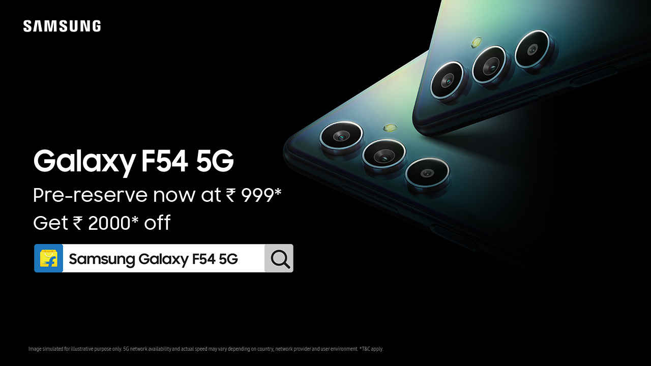 Samsung’s latest Galaxy F54 5G with flagship Nightography & camera design is available for pre-reserve on Flipkart now!