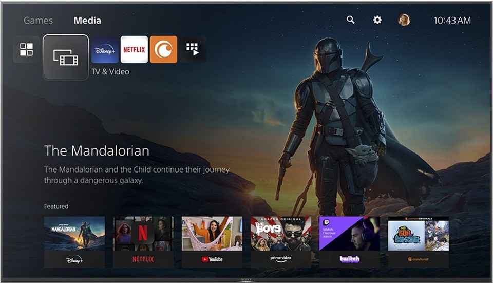 Entertainment Apps on the Sony PS5