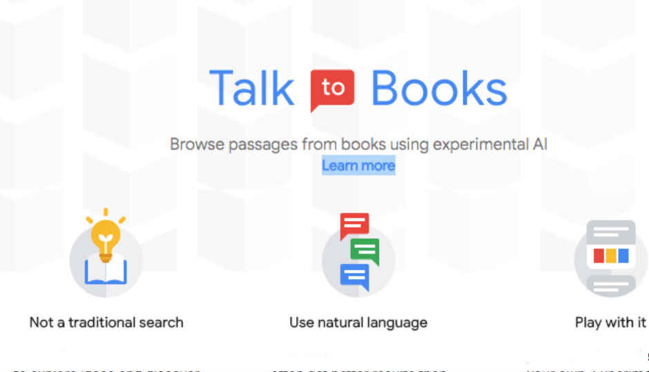 Google introduces two new AI experiences called ‘Talk to Books’ and ‘Semantris’