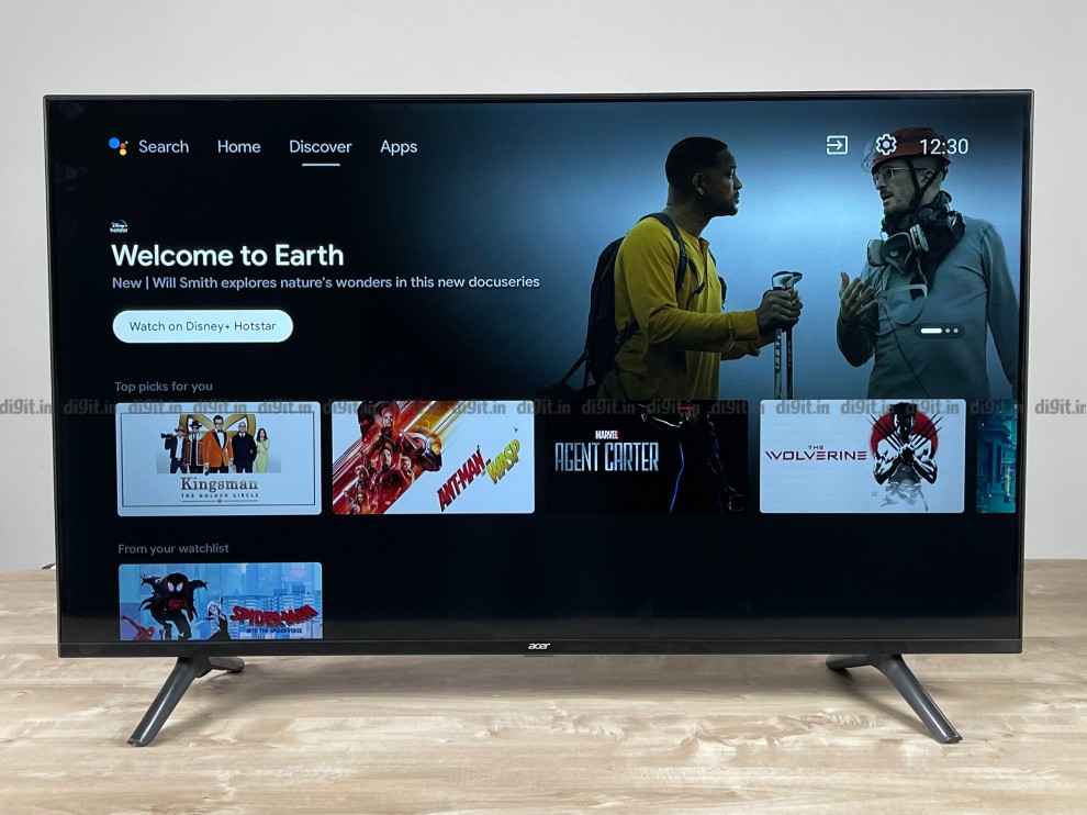 Acer TV runs on Android TV 9. 