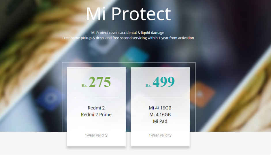 Xiaomi to launch Mi Protect insurance cover for its devices