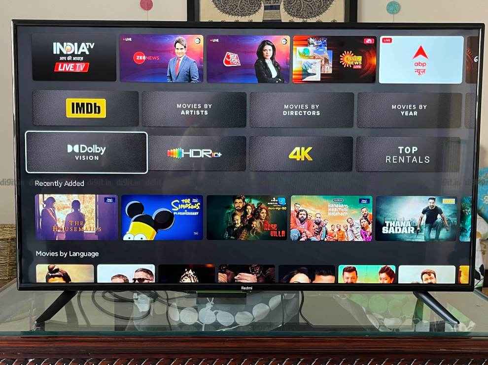 Redmi smart tv 43 comes with patchwall UI