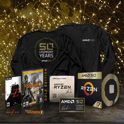 AMD turns 50, launches Ryzen 7 Gold Edition with free games