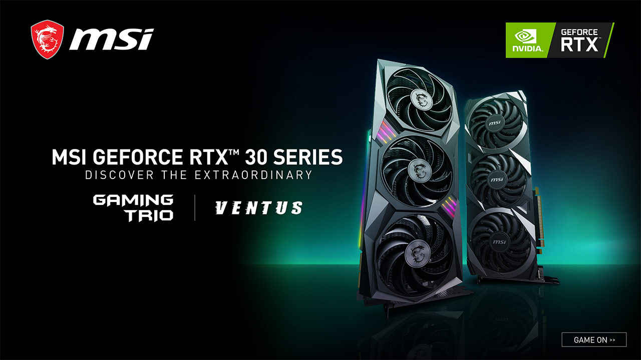 MSI unveils GeForce RTX 3090, 3080 and 3070 Ventus and Gaming Graphics Cards
