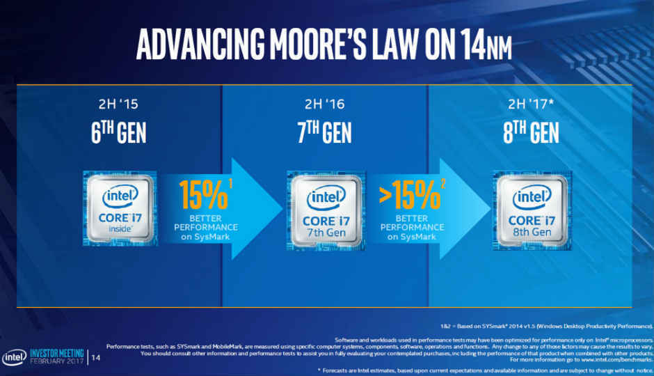 Intel’s 8th gen CPUs will reuse14nm manufacturing process