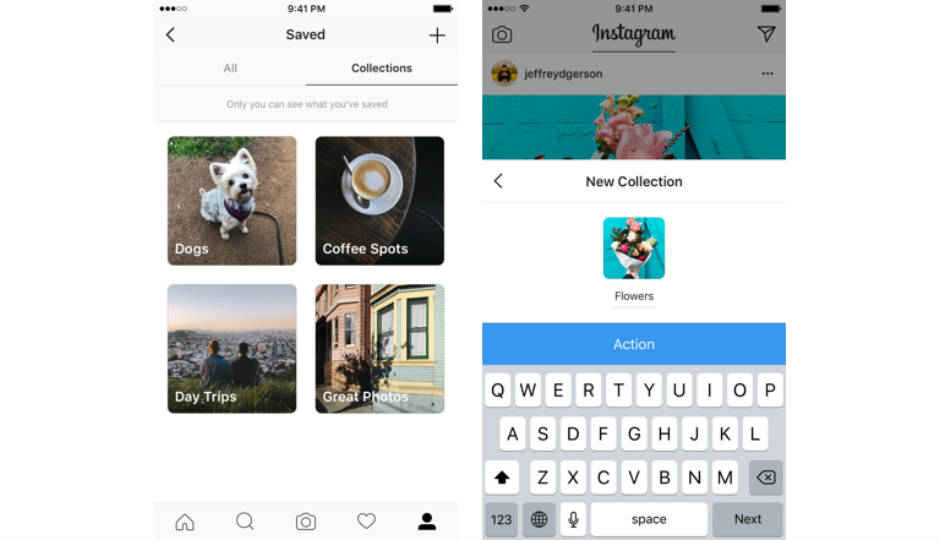 Instagram now lets users sort saved posts into collections