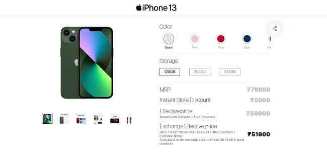 iphone 13 rs 28000 discount