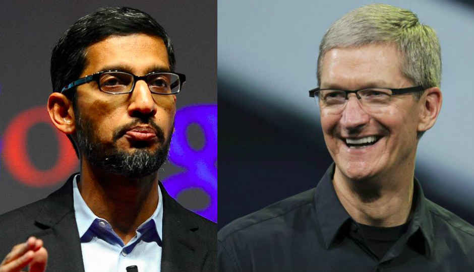 Sundar Pichai stands by Tim Cook in FBI-Apple encryption saga Sundar Pichai stands by Tim Cook in FBI-Apple encryption saga