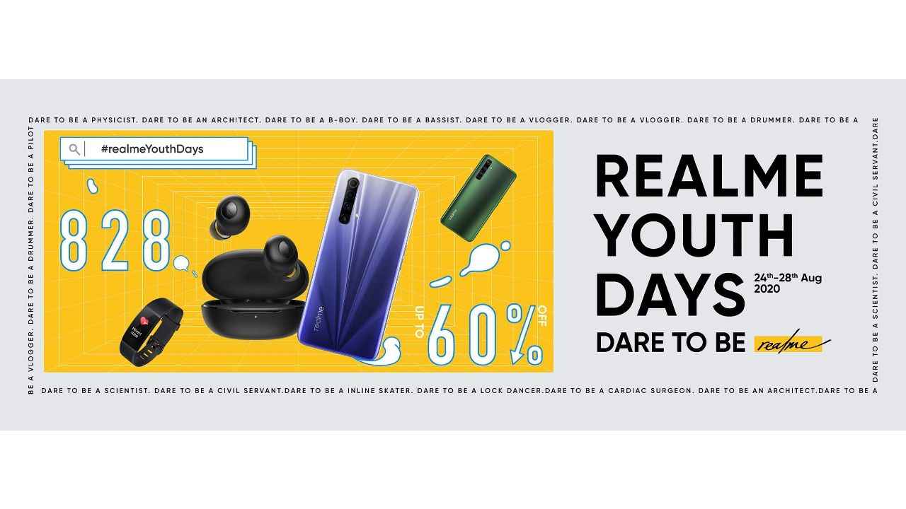 Realme Youth Days Sale 24 अगस्त से हो रही है शुरू, Realme के इन स्मार्टफोंस पर मिलेगी भारी छूट
