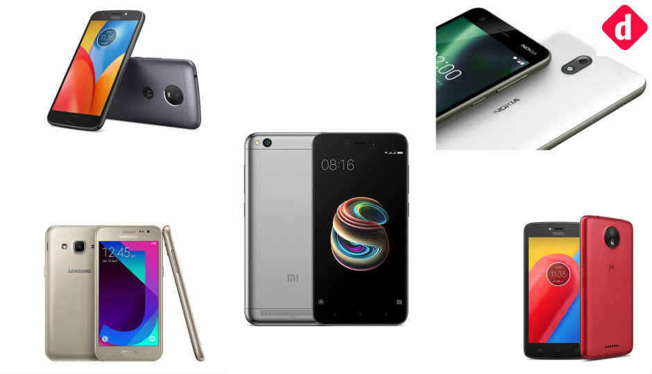 ಇಲ್ಲಿ Xiaomi Redmi 5A ಜೋತೆಯಲ್ಲಿ Nokia 2, Moto C, Samsung Galaxy J2 and Moto E4 ಯನ್ನು ಹೋಲಿಸಿ.