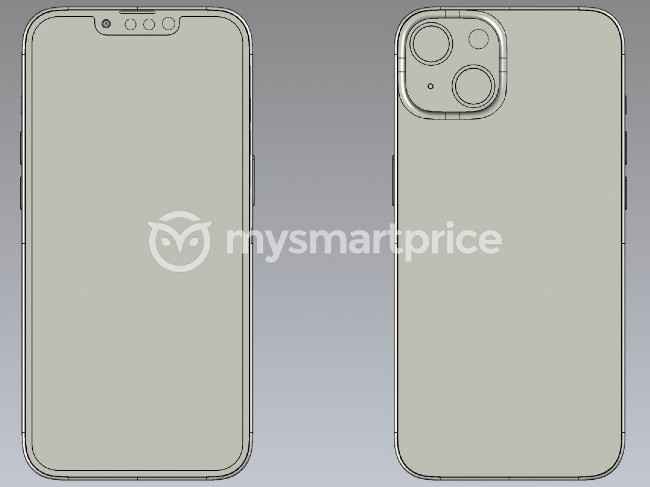 iPhone 14 CAD renders