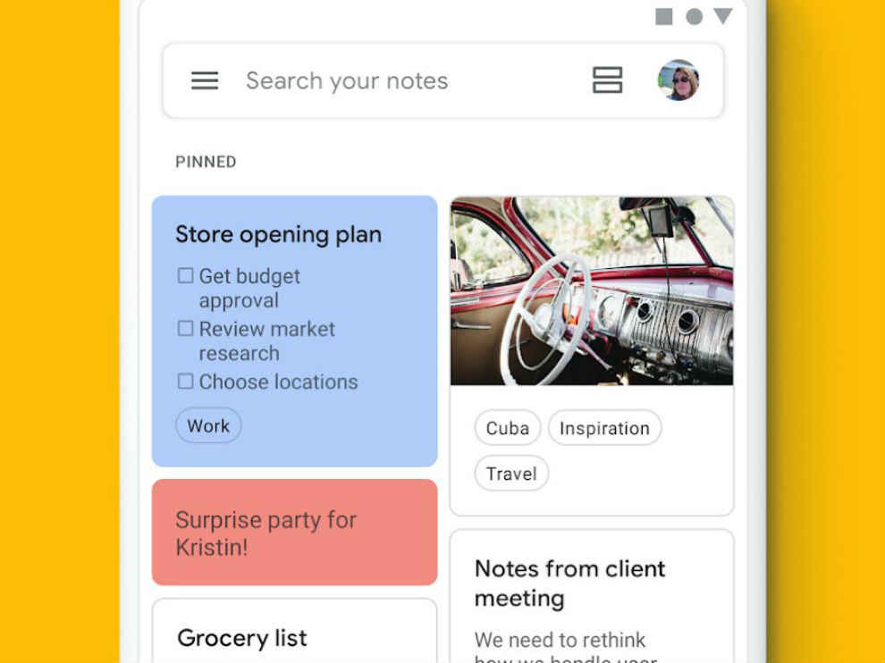 Google Keep is a note taking app. 