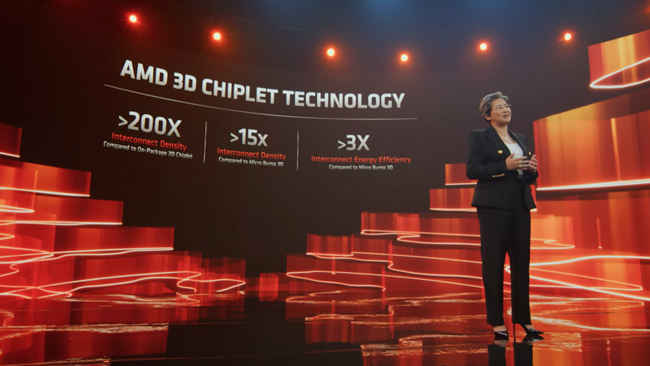 AMD 3D packaging benefits over competing technologies