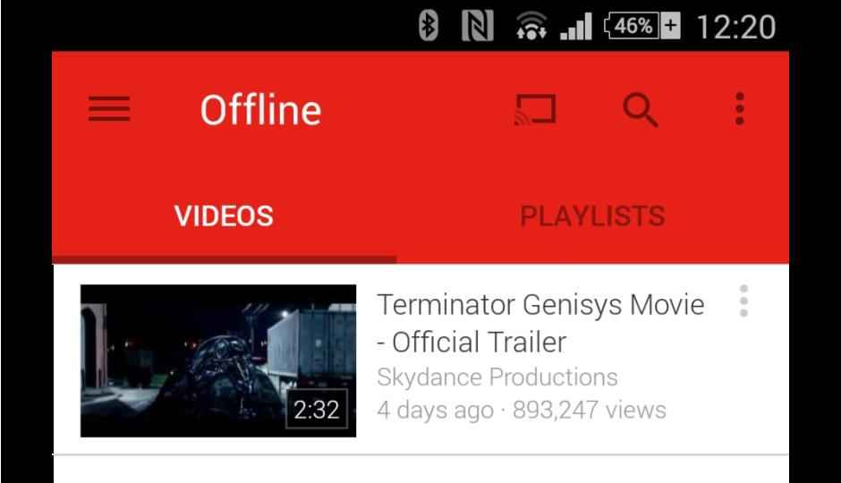 YouTube Offline launched in India