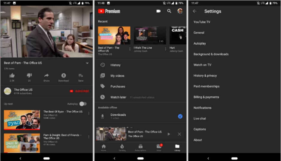 YouTube rolls out dark theme for Android and brings changes to video player