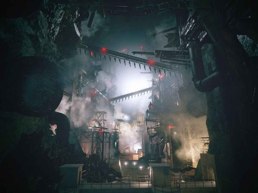 The factory is an intimidating area in the game. 