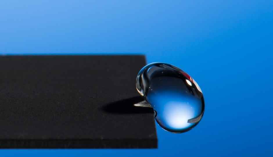 This material is so water-repellent that water bounces off it