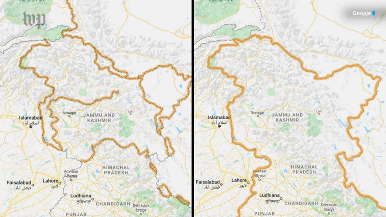 Google, Apple and Microsoft redraw world maps depending on where you view them from