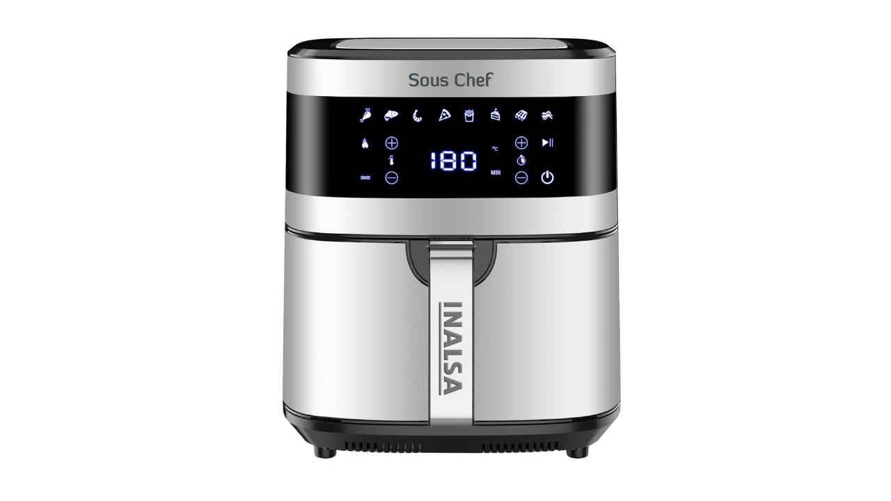 Air fryer with timer and temperature control