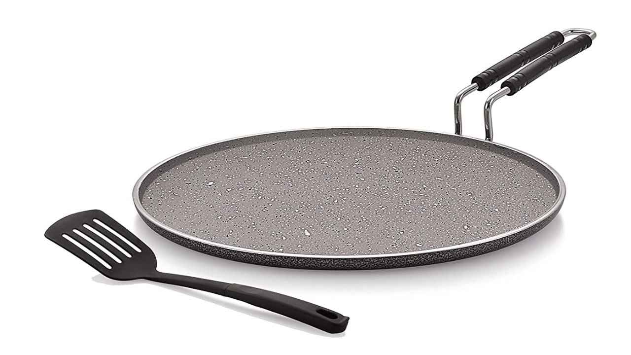 Non-stick tawas compatible with gas and induction cooktops
