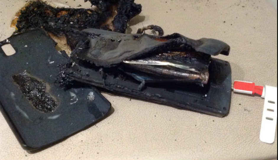 EXCLUSIVE: Indian OnePlus One user’s phone bursts into flames while charging