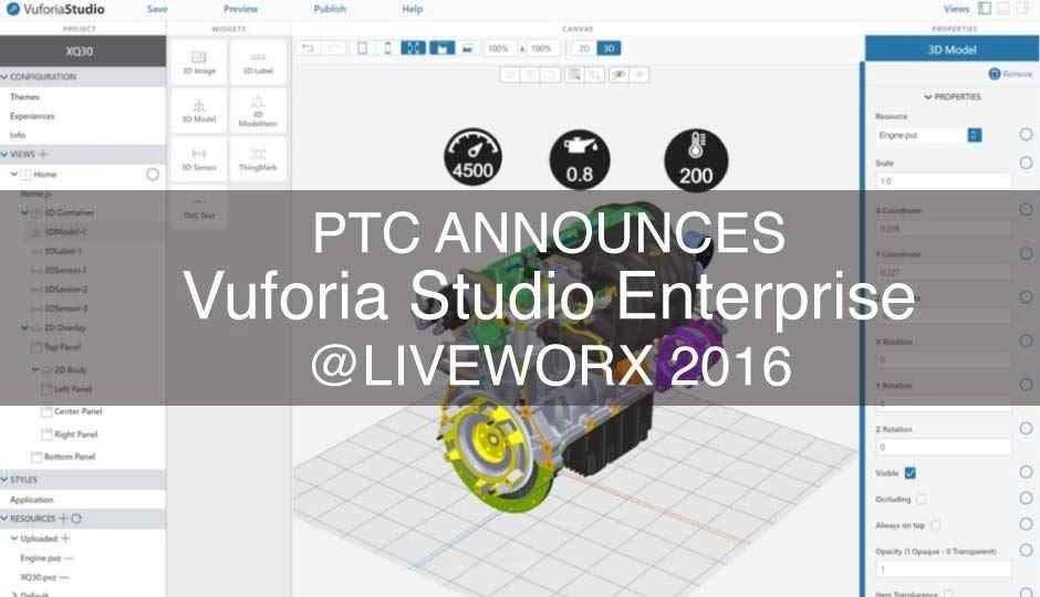 PTC announces Vuforia Studio Enterprise at LiveWorx 2016