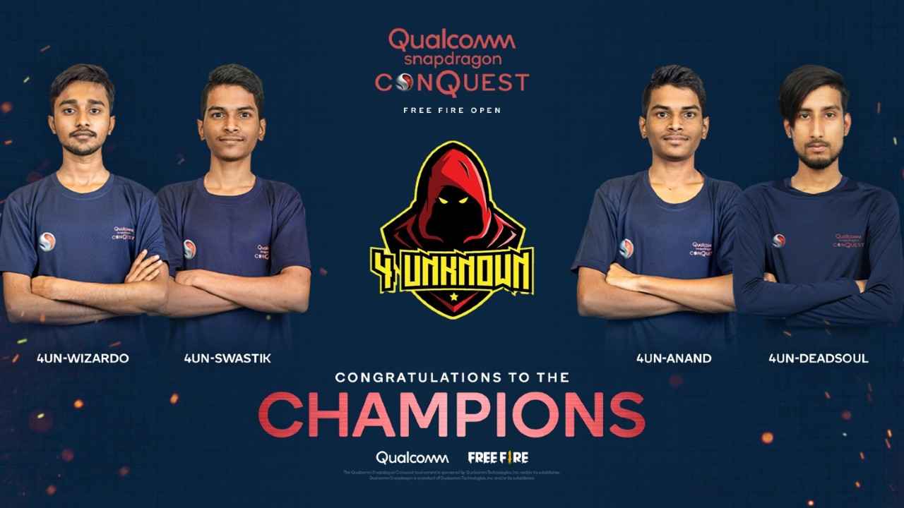 Team 4 Unknown wins inaugural Qualcomm Snapdragon Conquest: Free Fire Open 2020 tournament