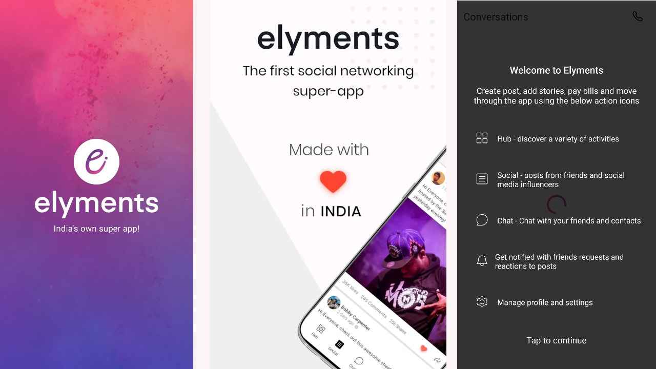 भारत के पहले सोशल मीडिया सुपर एप्प ‘Elyments App’ को कैसे करें इस्तेमाल