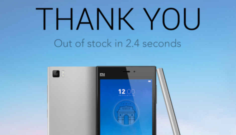 Gone in 2.3 seconds! Xiaomi Mi3 flash sales on Flipkart evokes colourful reactions