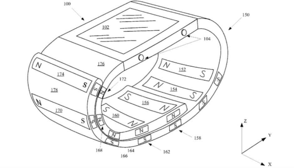 Apple Watch patent shows magnetic band transforming to case, stand