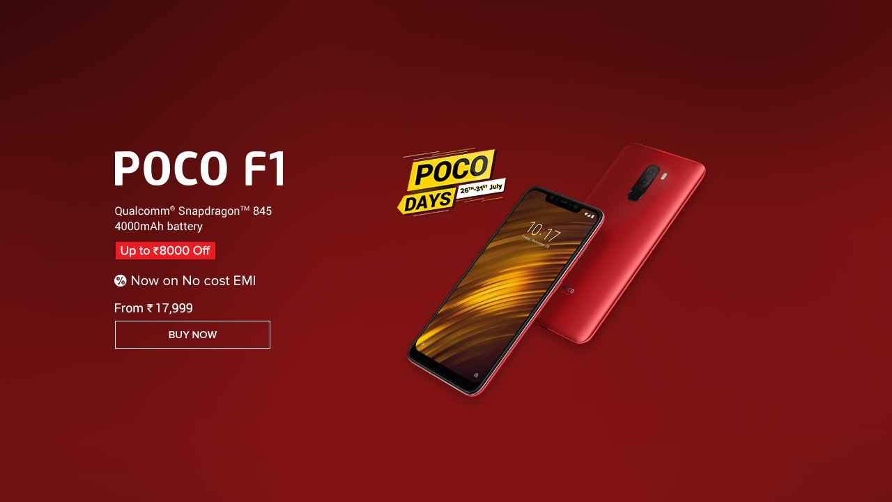Poco F1 gets lucrative price cut as part of Poco Days Sale