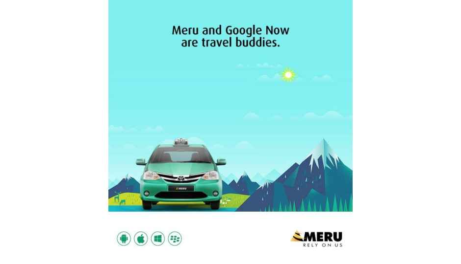 Google Now integrated with Meru Cabs