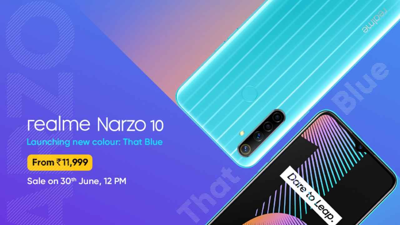 Realme Narzo 10 now available in a new Blue colour variant, here’s how you can buy