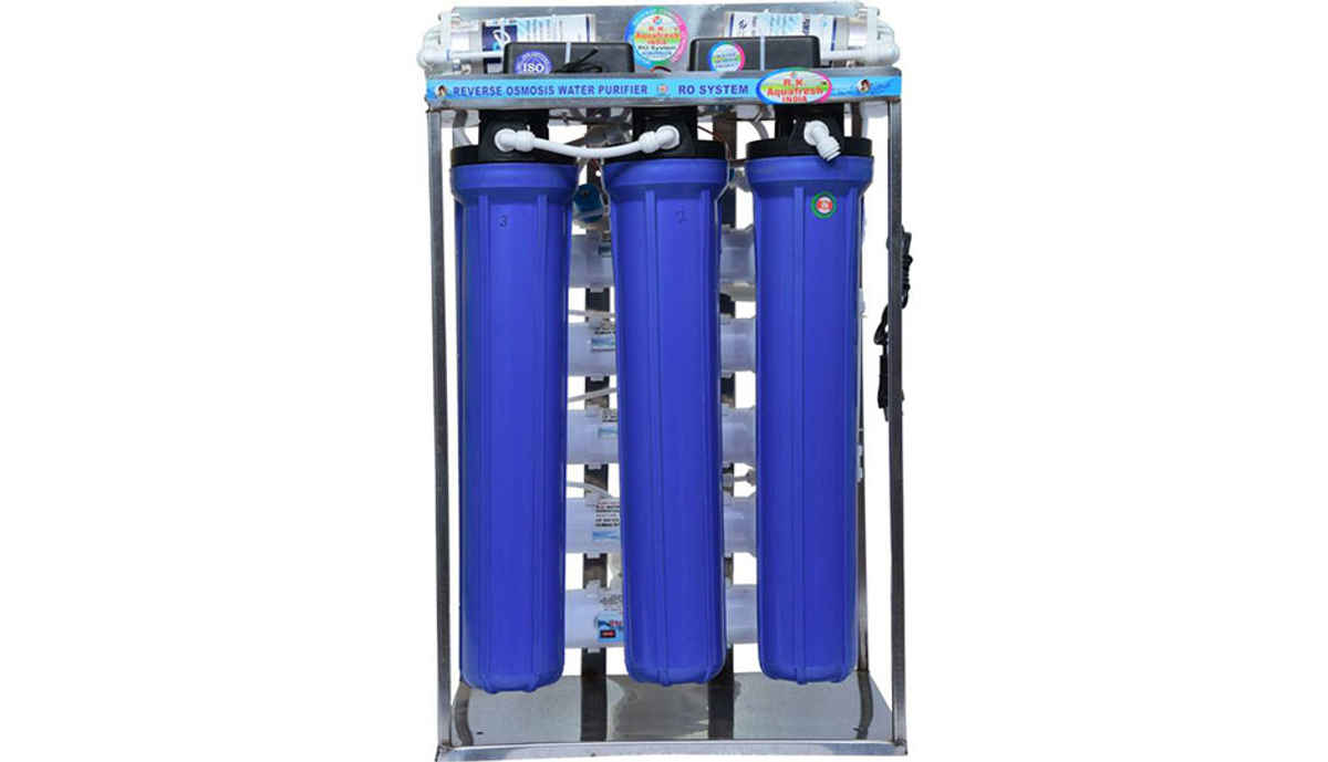 Rk Aquafresh India 50LPH STAINESS STELL DOMESTIC PLANT FOR OFFICE AND RESTAURANT RO Water Purifier (STAINLESS STEEL)
