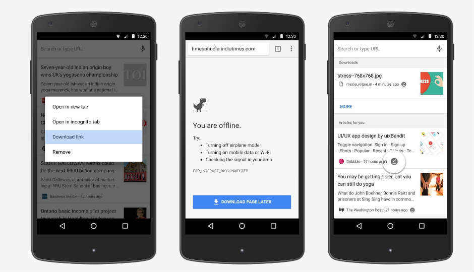 Google Chrome for Android adds new long-press function for downloading web pages