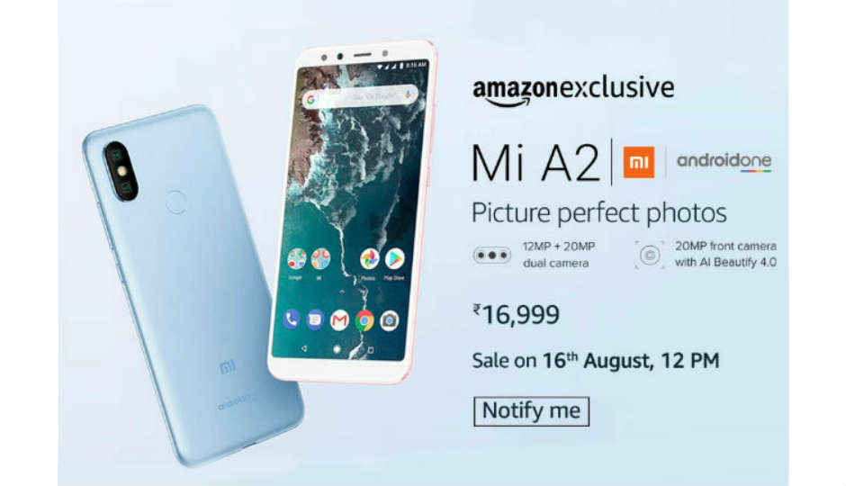 அமேசான் மற்றும் MI. Com  யில் இன்று  பகல் 12 மணிக்கு Xiaomi Mi A2 முதல் விற்பனைக்கு வருகிறது…!