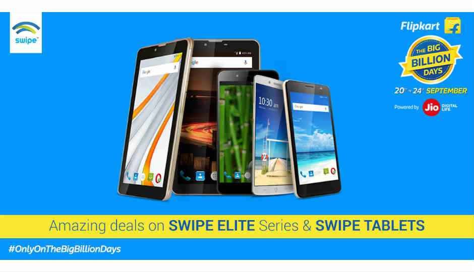 Swipe reveals discounts for its devices ahead of Flipkart Big Billion Days sale